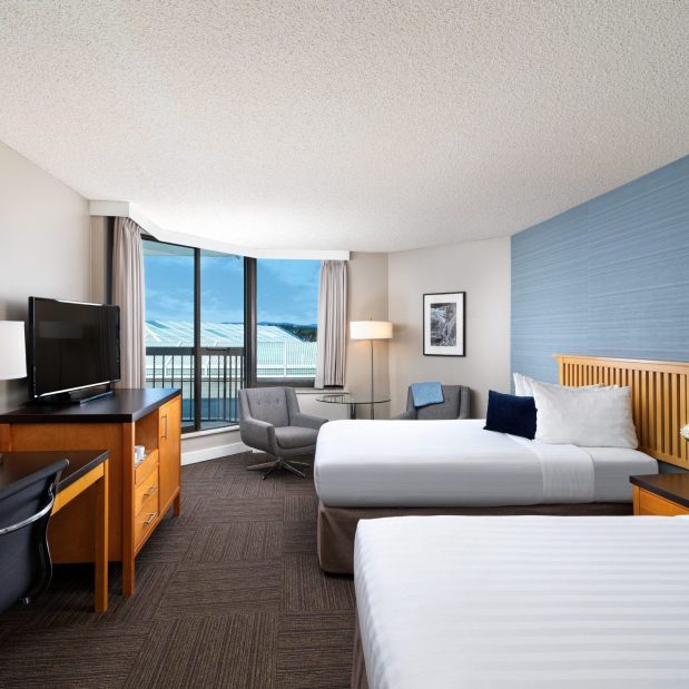 laurel wing view restricted guest room with two double beds