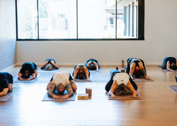 Yoga class at One Yoga, a Key to the City Partner