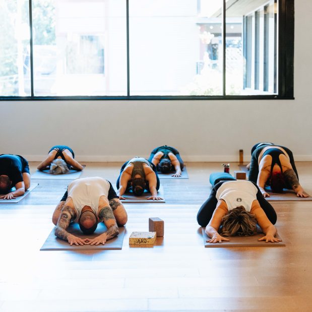 Yoga class at One Yoga, a Key to the City Partner