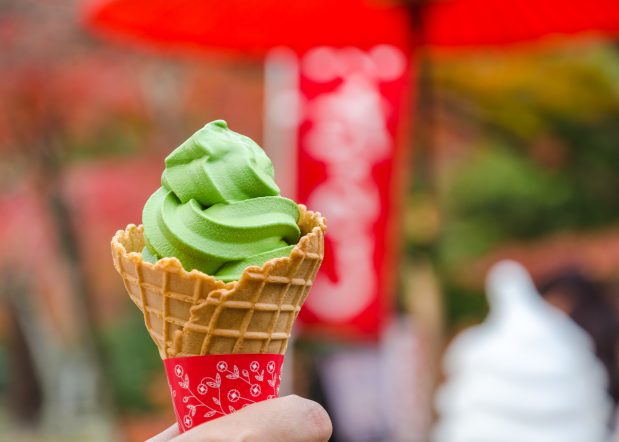 Matcha Green Tea Soft Serve Cream at Just Matcha Tea Shop, a Key to the City Partner